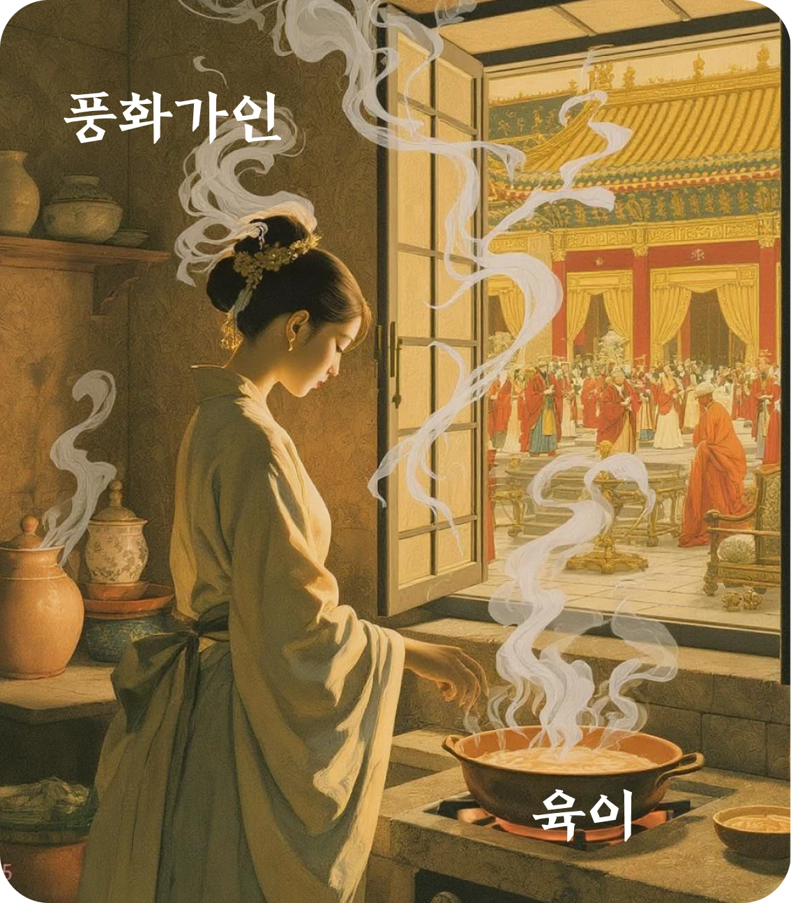 가인괘 육이 효 카드: 재중궤