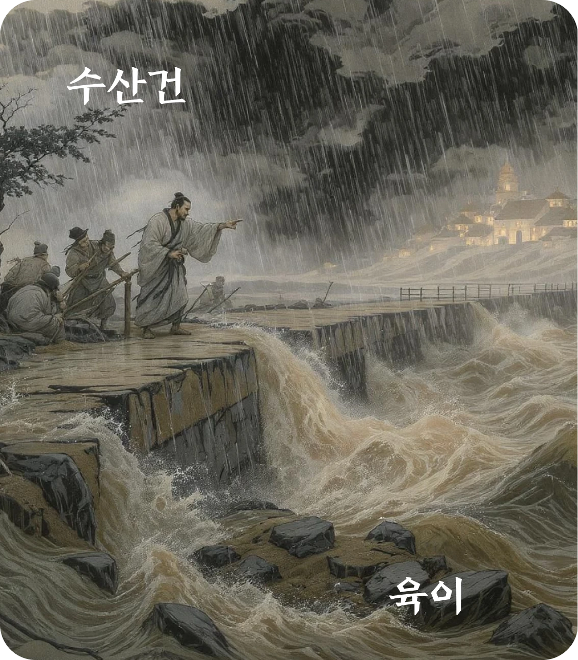 건괘 육이 효 카드: 비궁지고