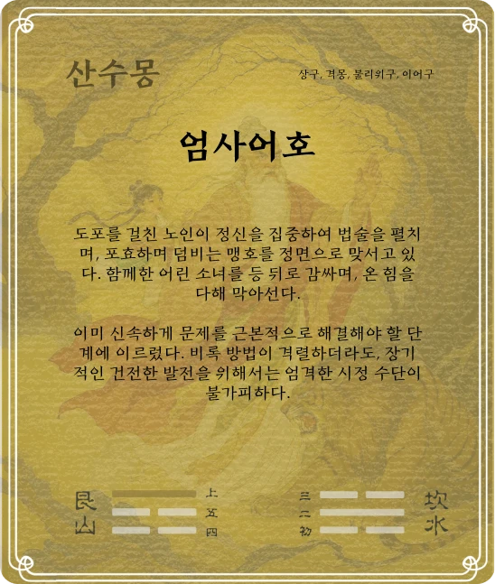 몽괘 상구효 카드 뒷면