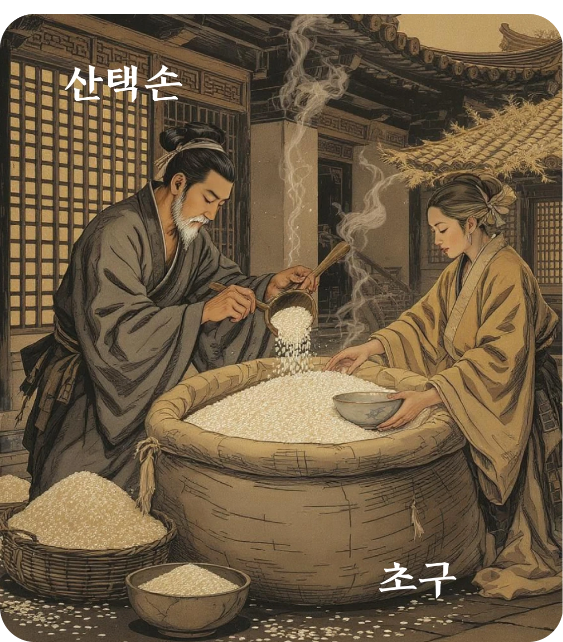 손괘 초구 효 카드: 사사체왕