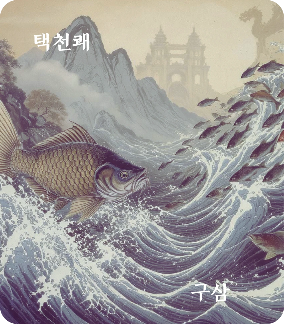 쾌괘 구삼 효 카드: 독행우우