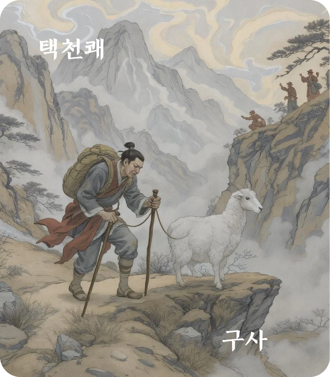 쾌괘 구사 효 카드: 둔무부