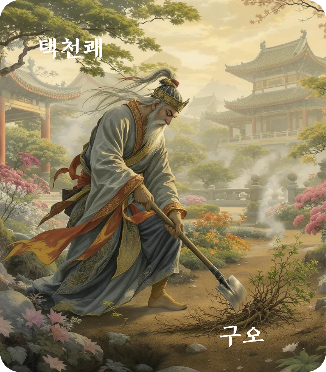 쾌괘 구오 효 카드: 현륙쾌쾌