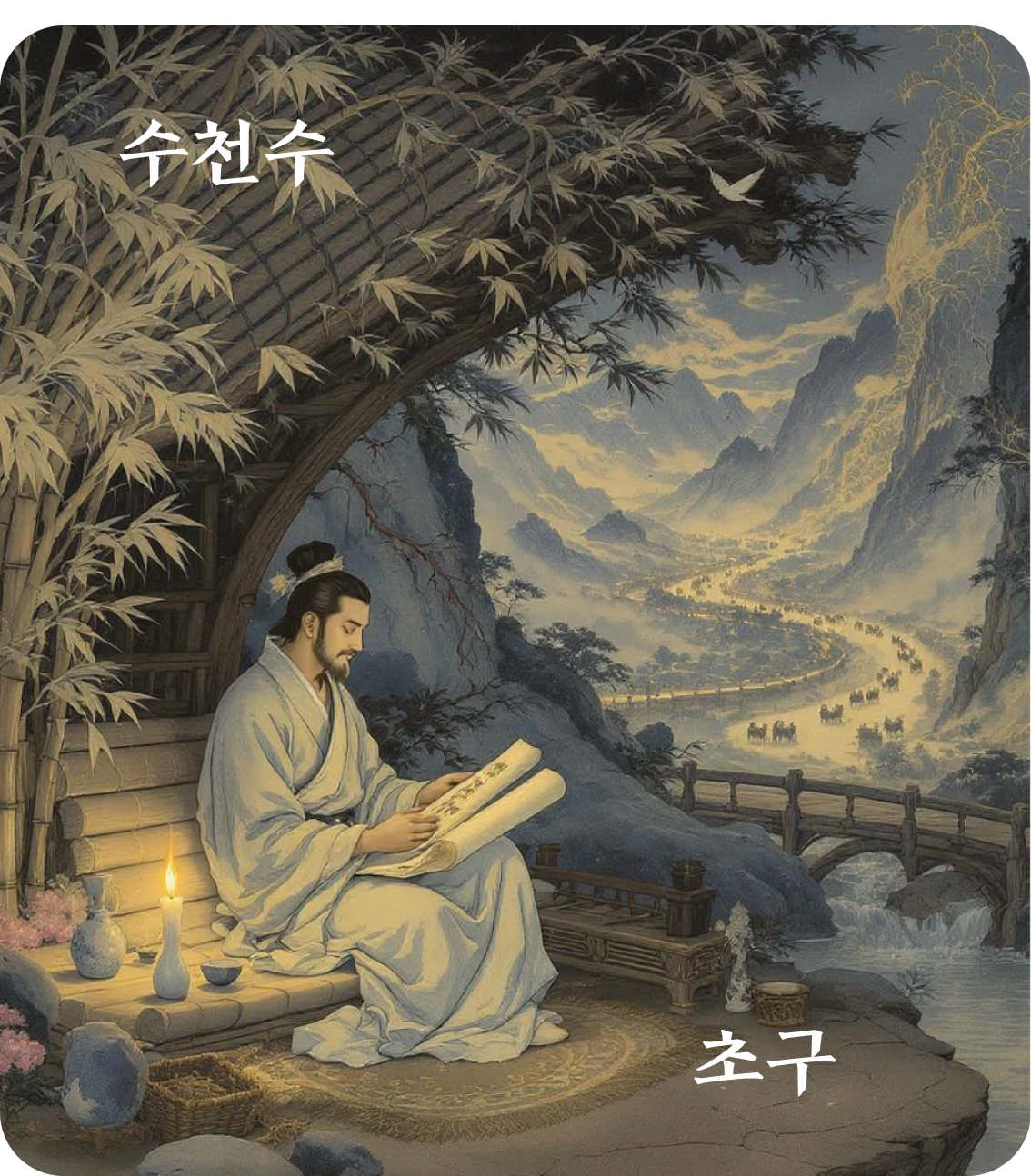 수괘 초구 효 카드: 수어교