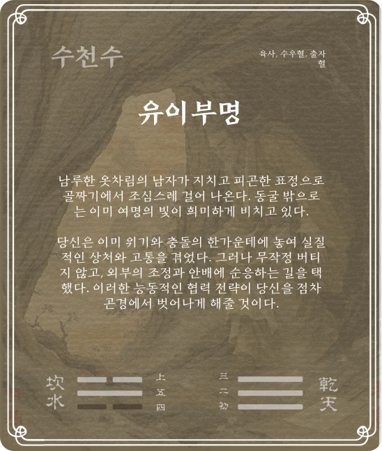수괘 육사효 카드 뒷면