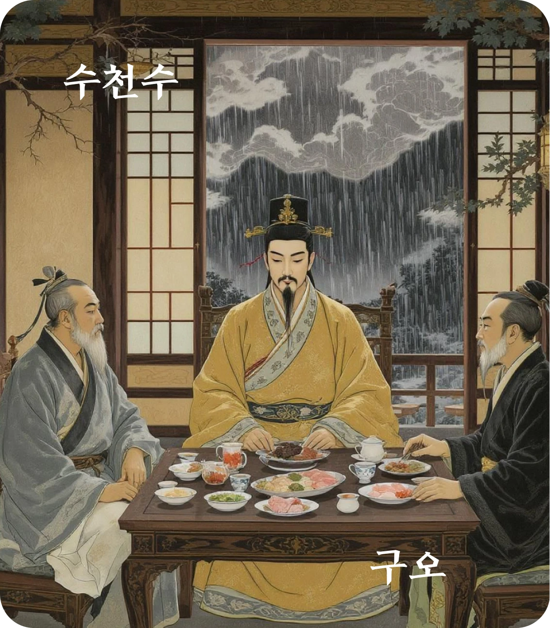 수괘 구오 효 카드: 수어주식