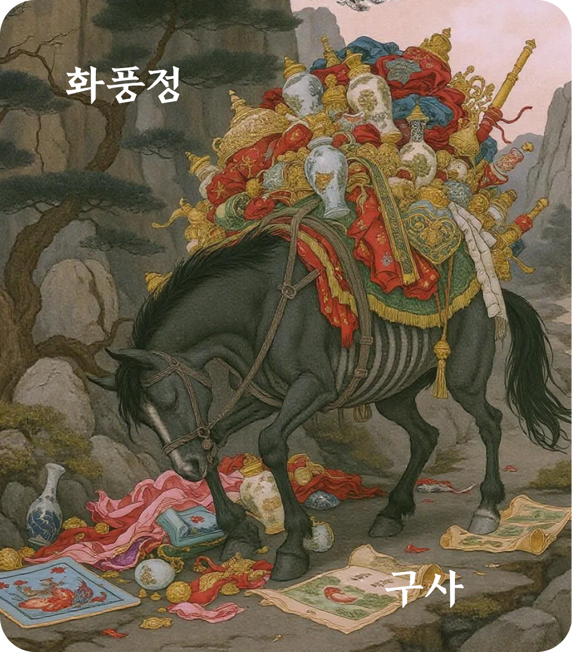 정괘 구사 효 카드: 정절족