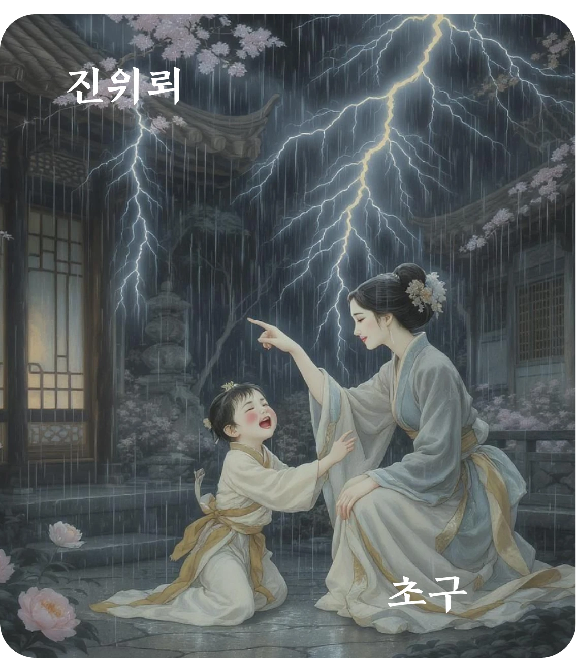 진괘 초구 효 카드: 진래혁혁