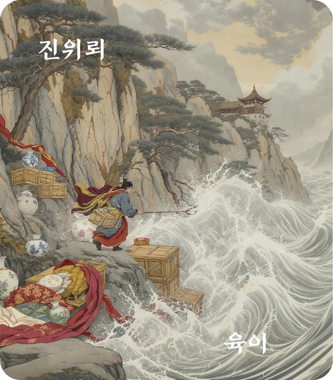 진괘 육이 효 카드: 진래려