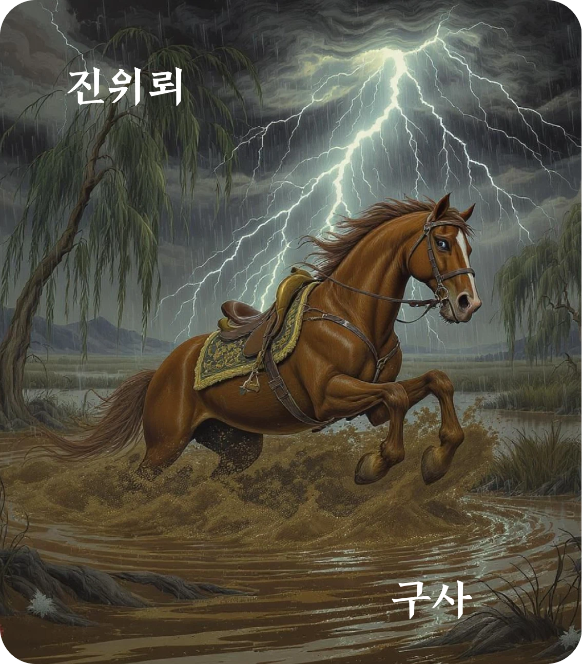진괘 구사 효 카드: 진수니