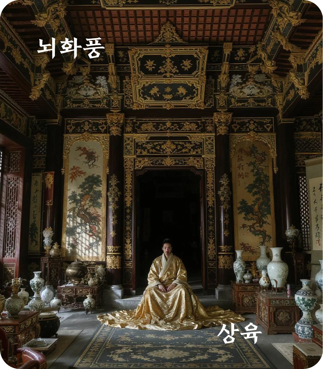 풍괘 상육 효 카드: 궐기무인