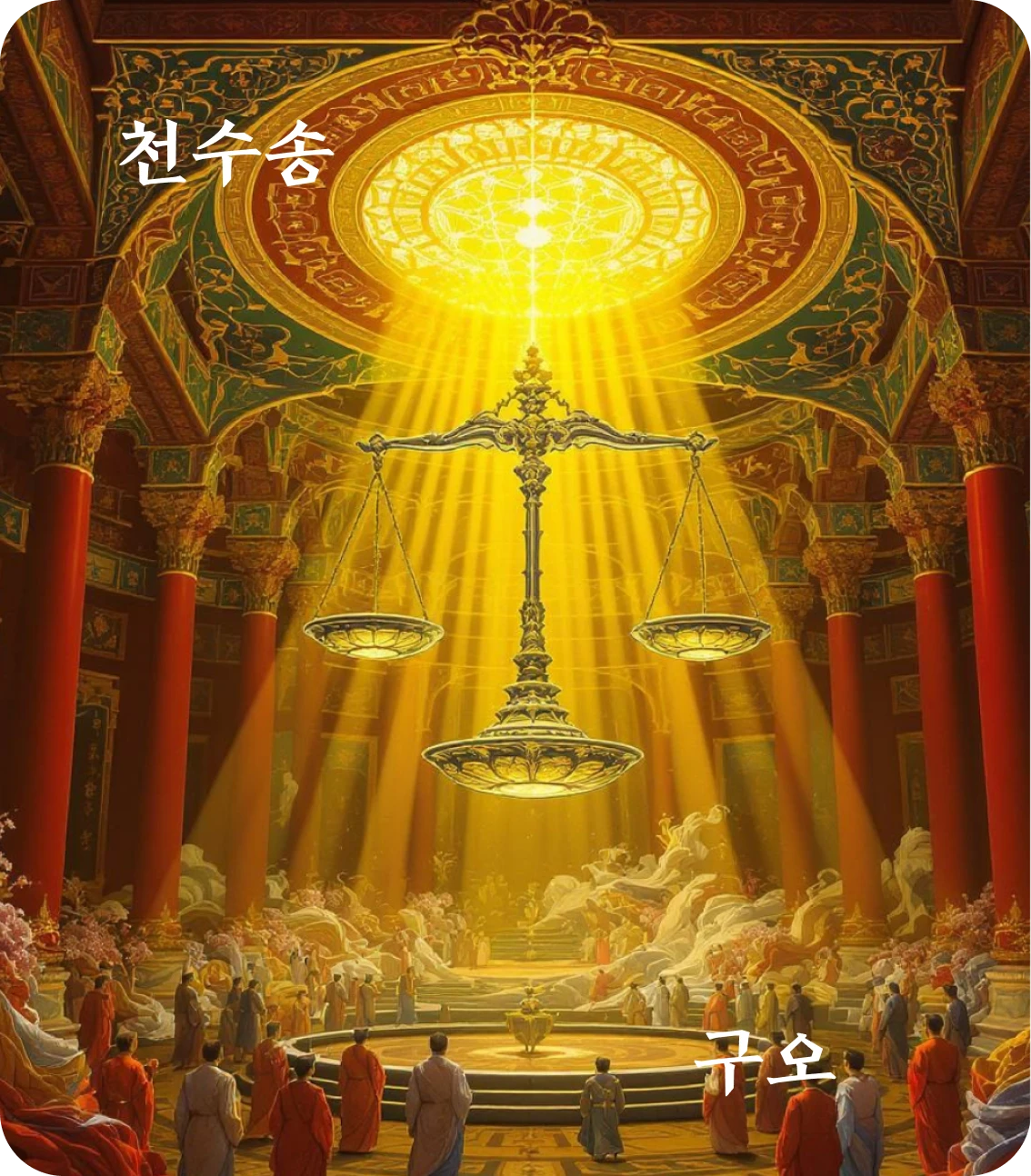 송괘 구오 효 카드: 송원길