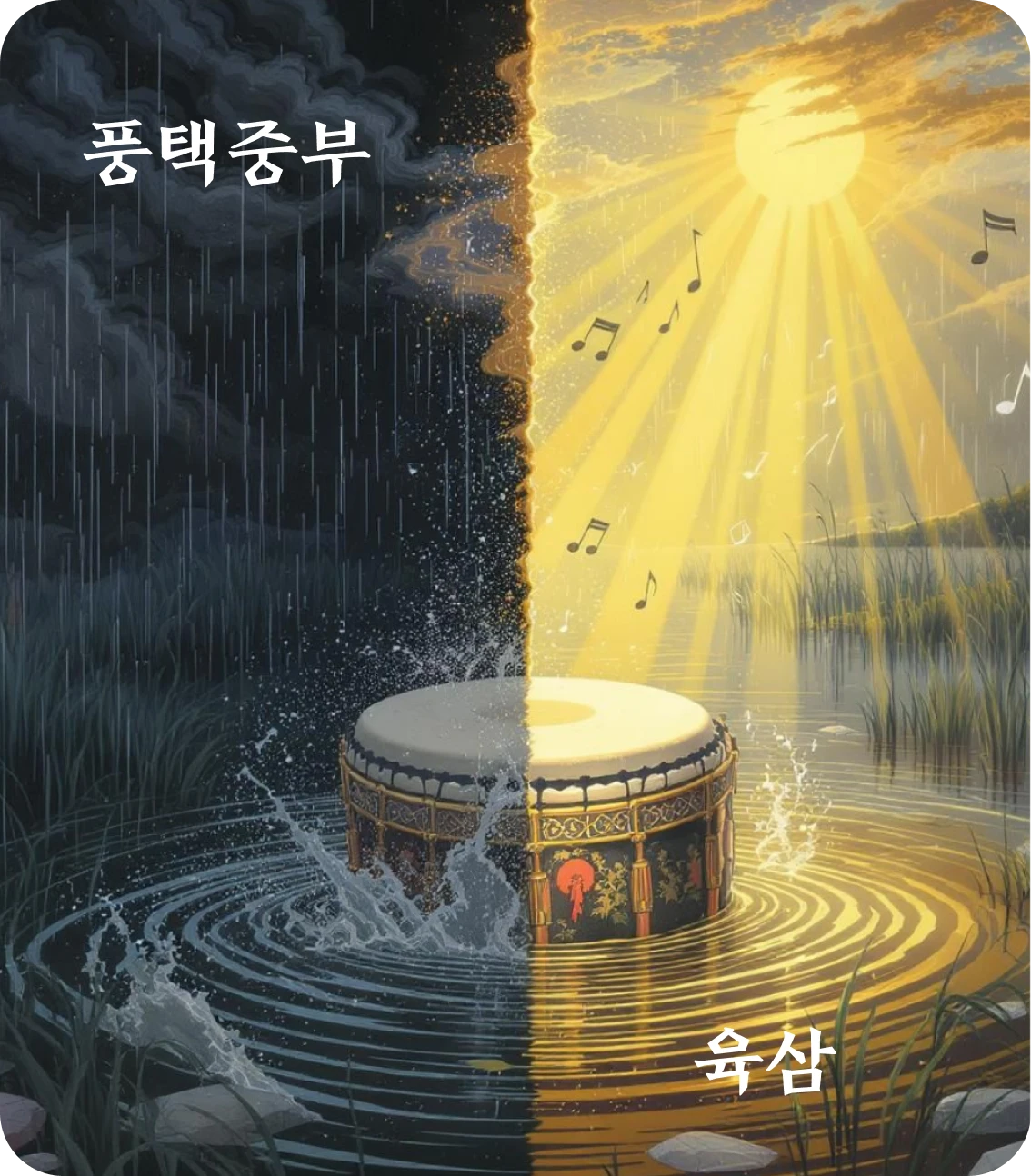 중부괘 육삼 효 카드: 득적