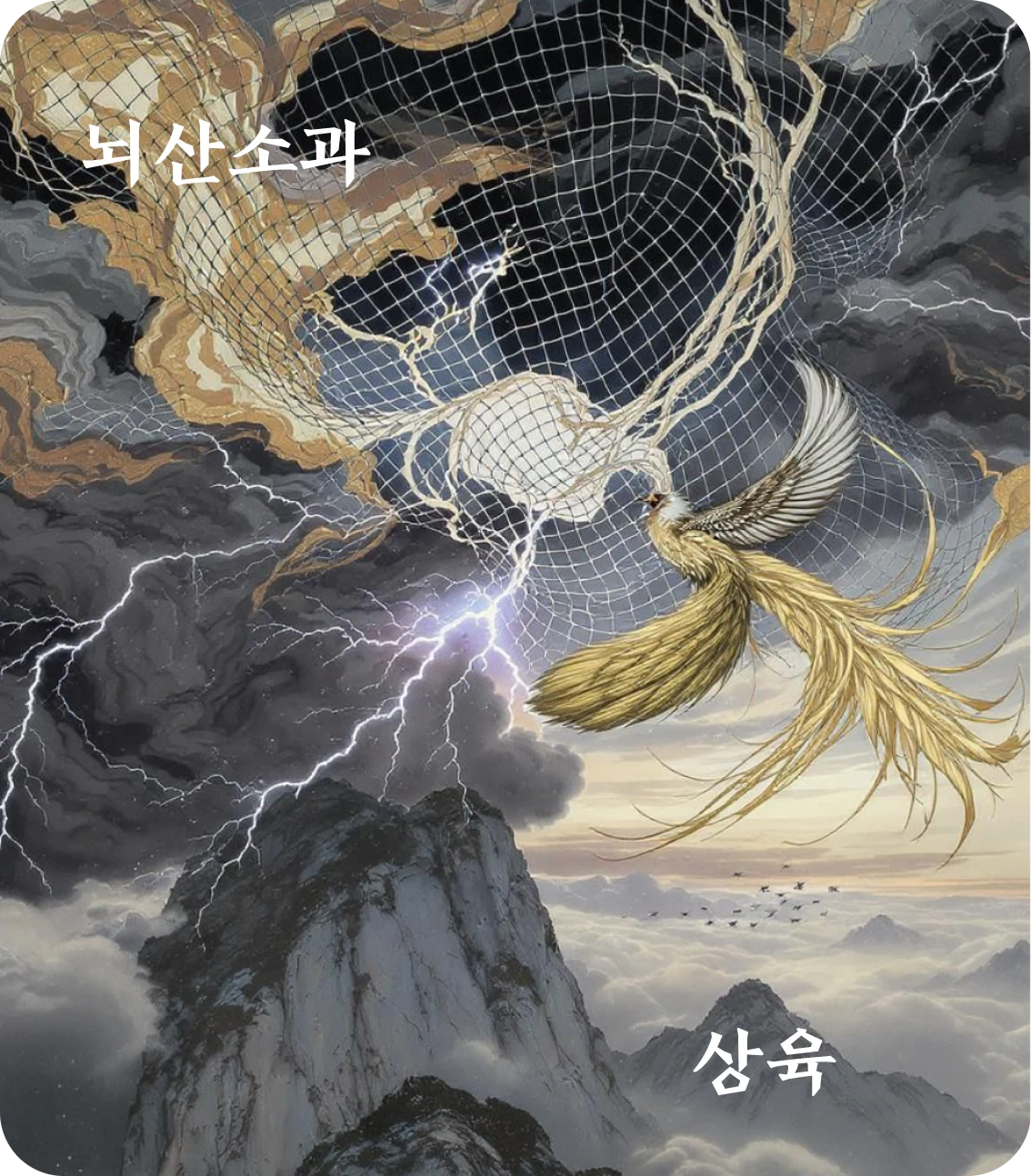 소과괘 상육 효 카드: 비조리지