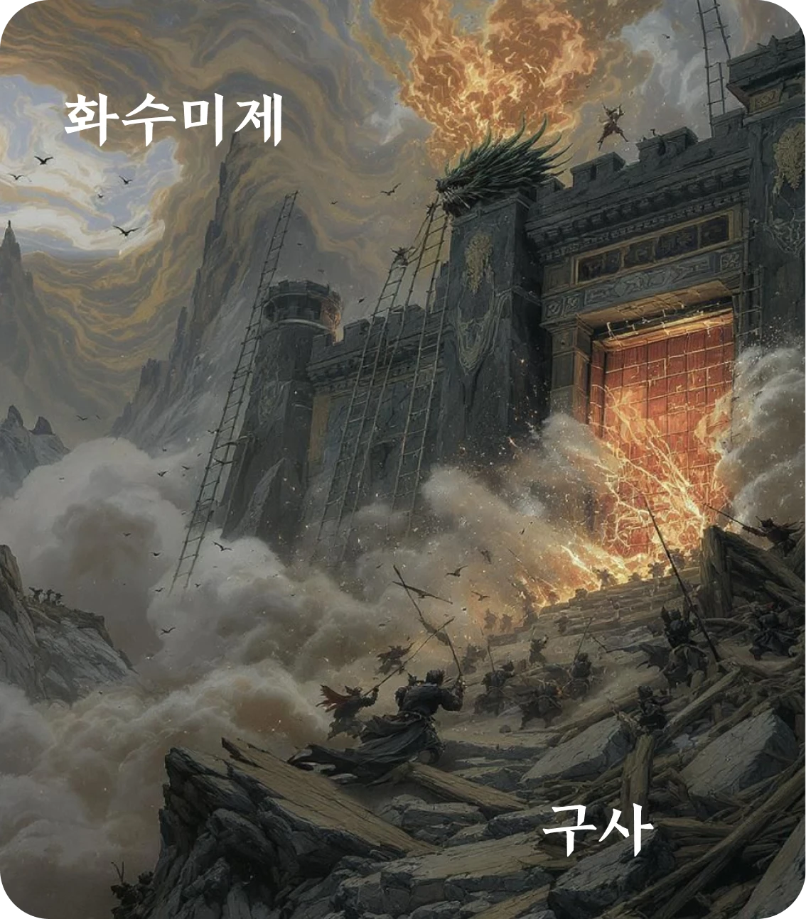 미제괘 구사 효 카드: 진용벌귀방