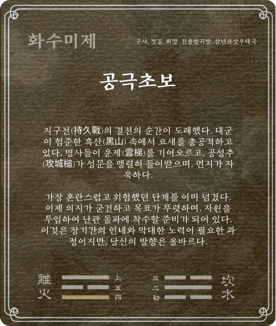 미제괘 구사효 카드 뒷면