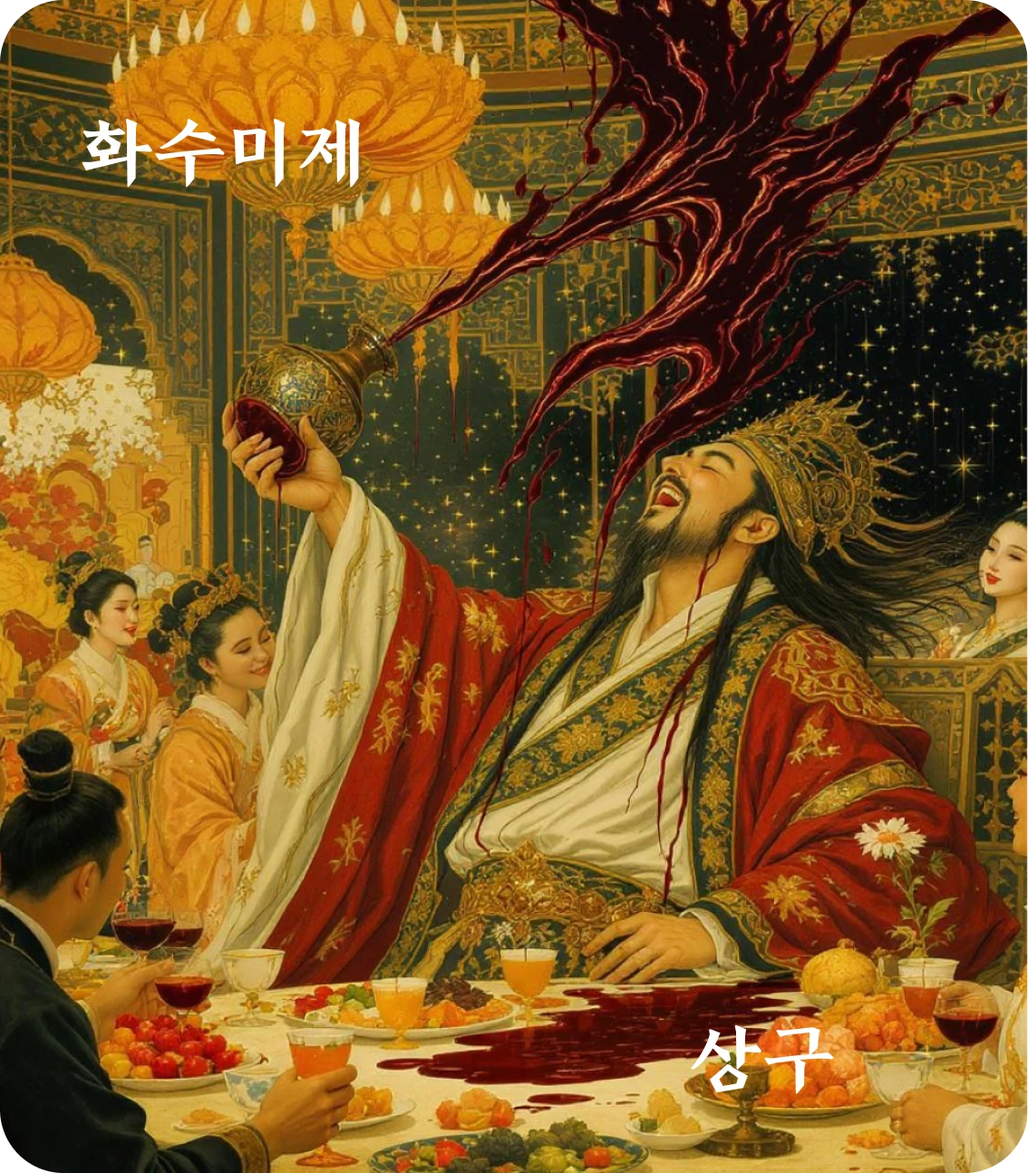 미제괘 상구 효 카드: 유부우음주