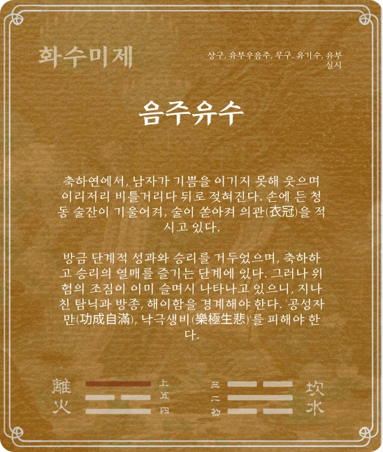 미제괘 상구효 카드 뒷면