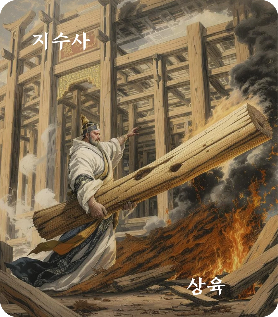 사괘 상육 효 카드: 대군유명