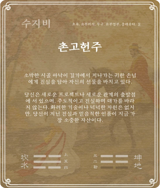 비괘 초육효 카드 뒷면